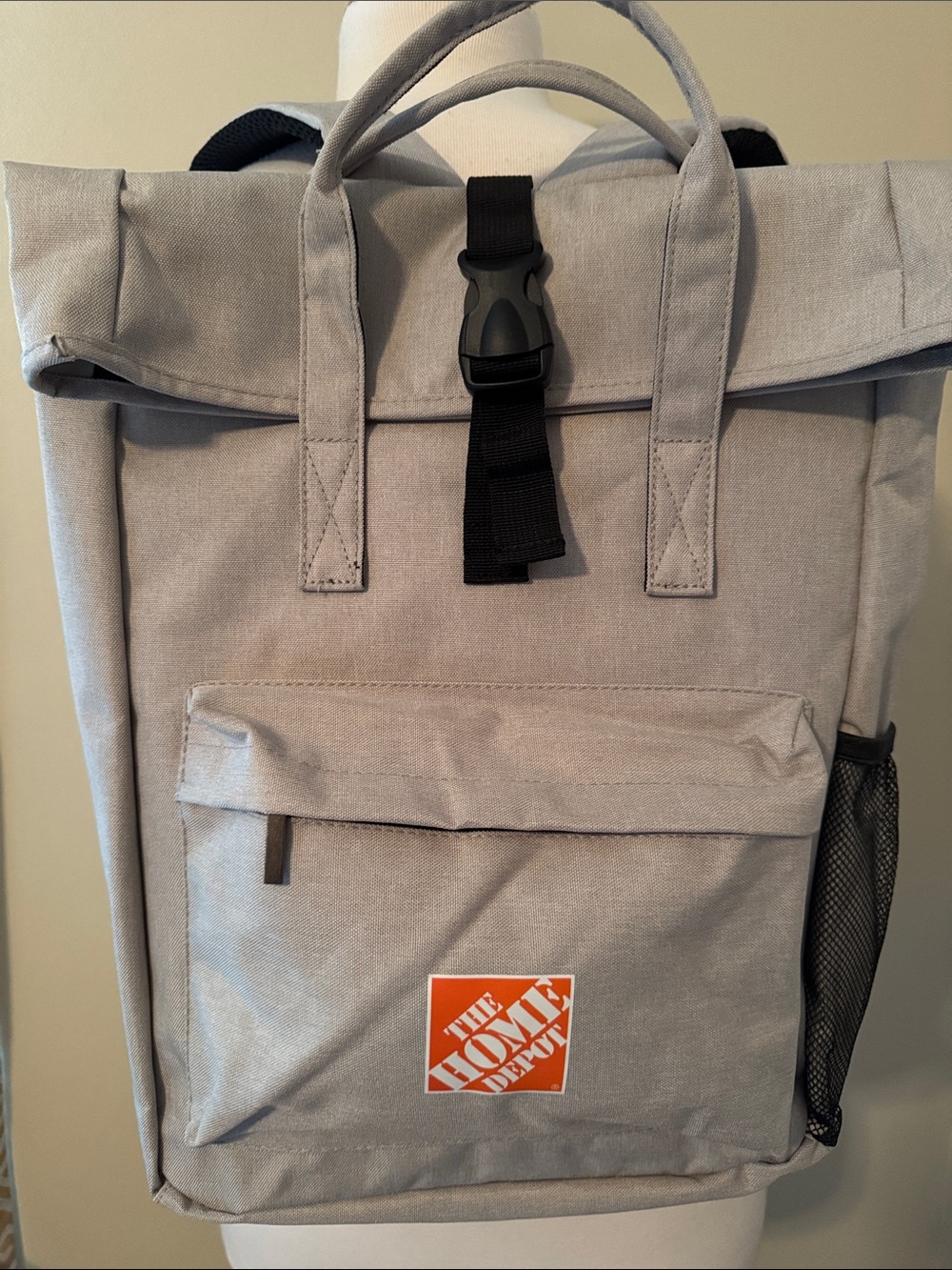 Home Depot Roll Top Canvas Laptop Backpack